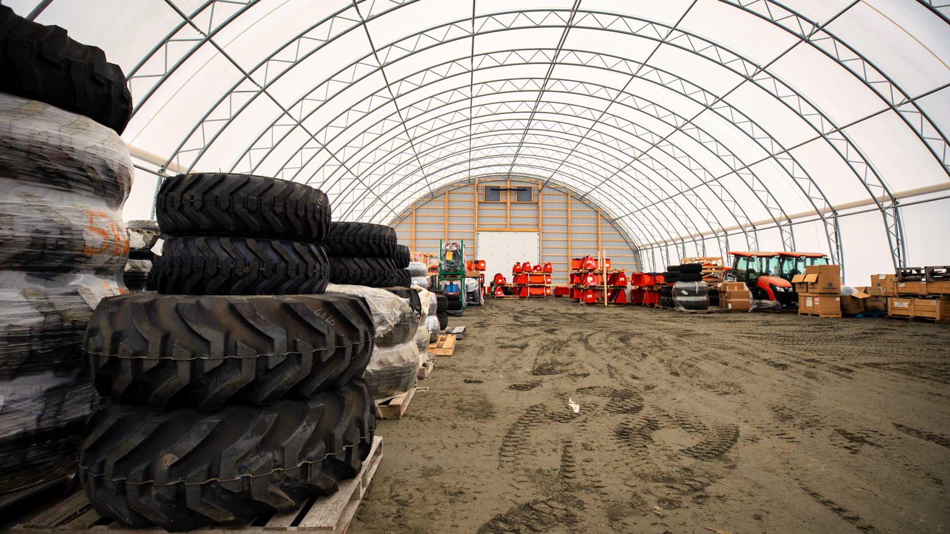 Fabric Covered Equipment and equipment parts storage
