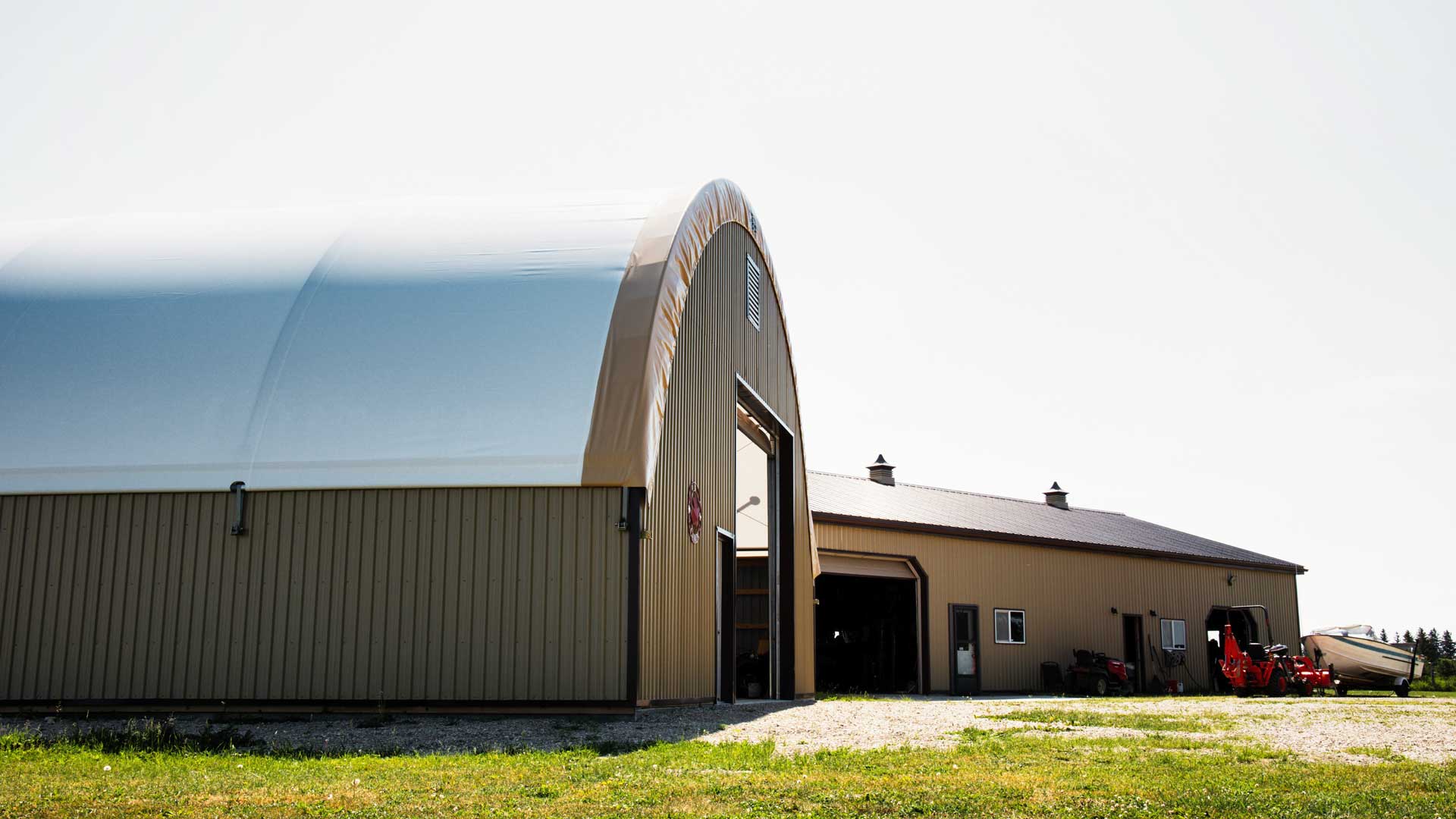 fabric covered commercial equipment structure