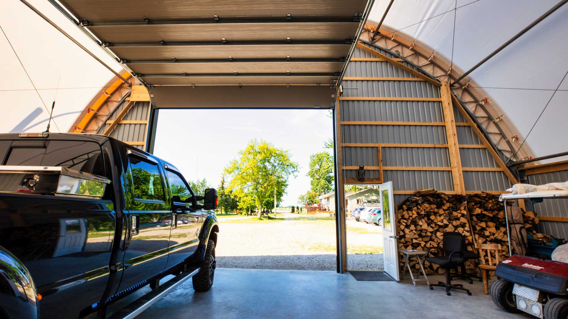 commercial equipment building from fabric